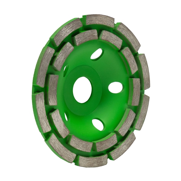 Алмазная шлифовальная чашка по бетону Diamaster GreenLux 125мм (22,2) 2-рядный/спекание