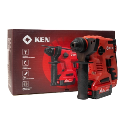 Перфоратор KEN BL2120-40C (20V/4.0AhВ) с рег.об. 0-1400об./мин.