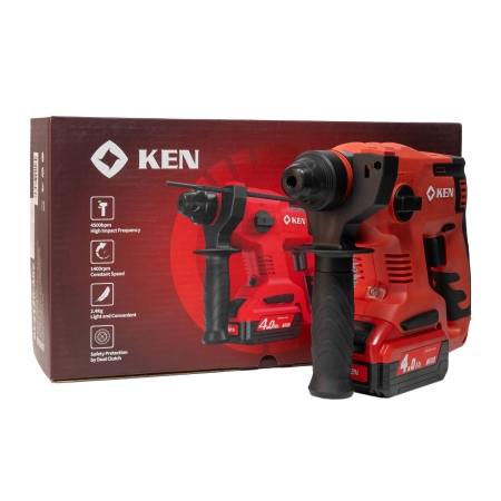 Перфоратор KEN BL2120-40C (20V/4.0AhВ) с рег.об. 0-1400об./мин.