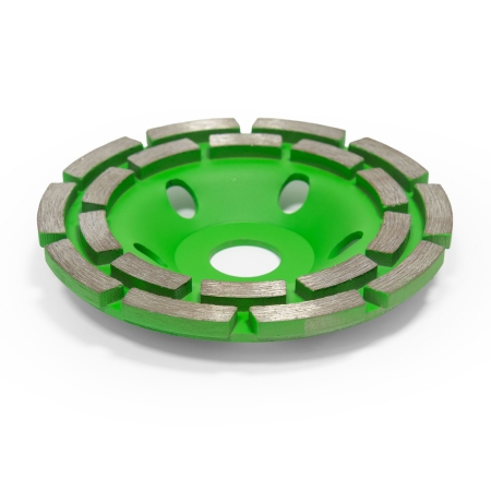 Алмазная шлифовальная чашка по бетону Diamaster GreenLux 125мм (22,2) 2-рядный/спекание