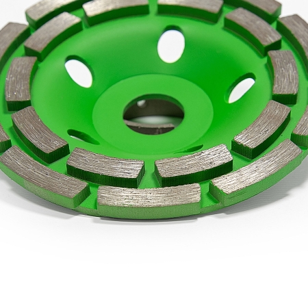Алмазная шлифовальная чашка по бетону Diamaster GreenLux 125мм (22,2) 2-рядный/спекание