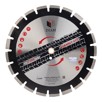 Диск сегментный DIAM STD 350*25,4*24z асфальт 