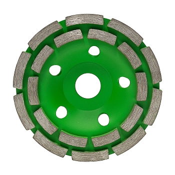 Алмазная шлифовальная чашка по бетону Diamaster GreenLux 125мм (22,2) 2-рядный/спекание