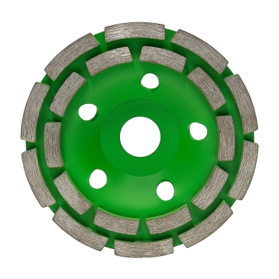 Алмазная шлифовальная чашка по бетону Diamaster GreenLux 125мм (22,2) 2-рядный/спекание