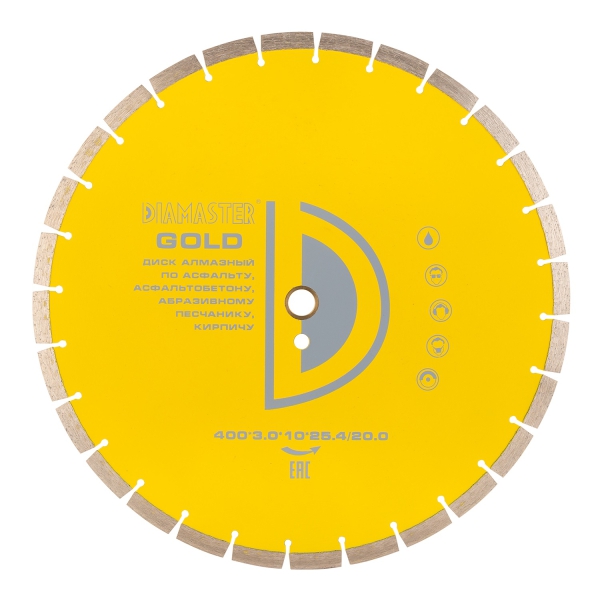 Диск сегментный DIAMASTER GOLD 400*25,4/20*28z асфальт