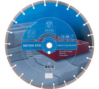 Диск сегментный DIAM STD 350*25,4/20*24z железобетон