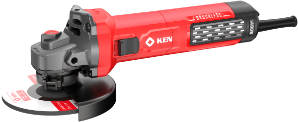 Углошлифовальная машинка бесщеточная KEN BA9210E (1400Вт/220В) с рег.об. д.125/3000-12000об./мин. 