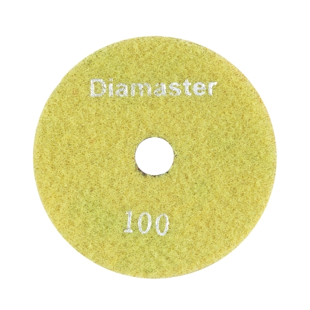 Алмазный гибкий шлифовальный круг (АГШК) DIAMASTER 100*2 №100 бетон желтый 