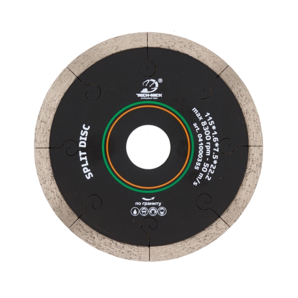 Диск корона TECH-NICK SPLIT DISC 115*22,2 гранит