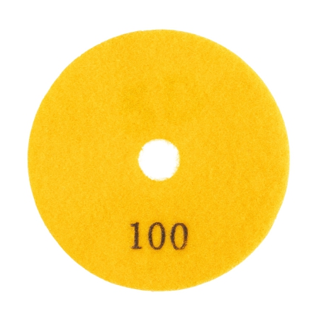 Алмазный гибкий шлифовальный круг (АГШК) DIAMASTER 100*2,2 №100 бетон желтый