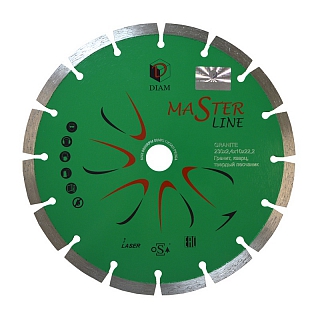 Сегментный алмазный диск по граниту Master Line д.230 2,4x10,0x22,2